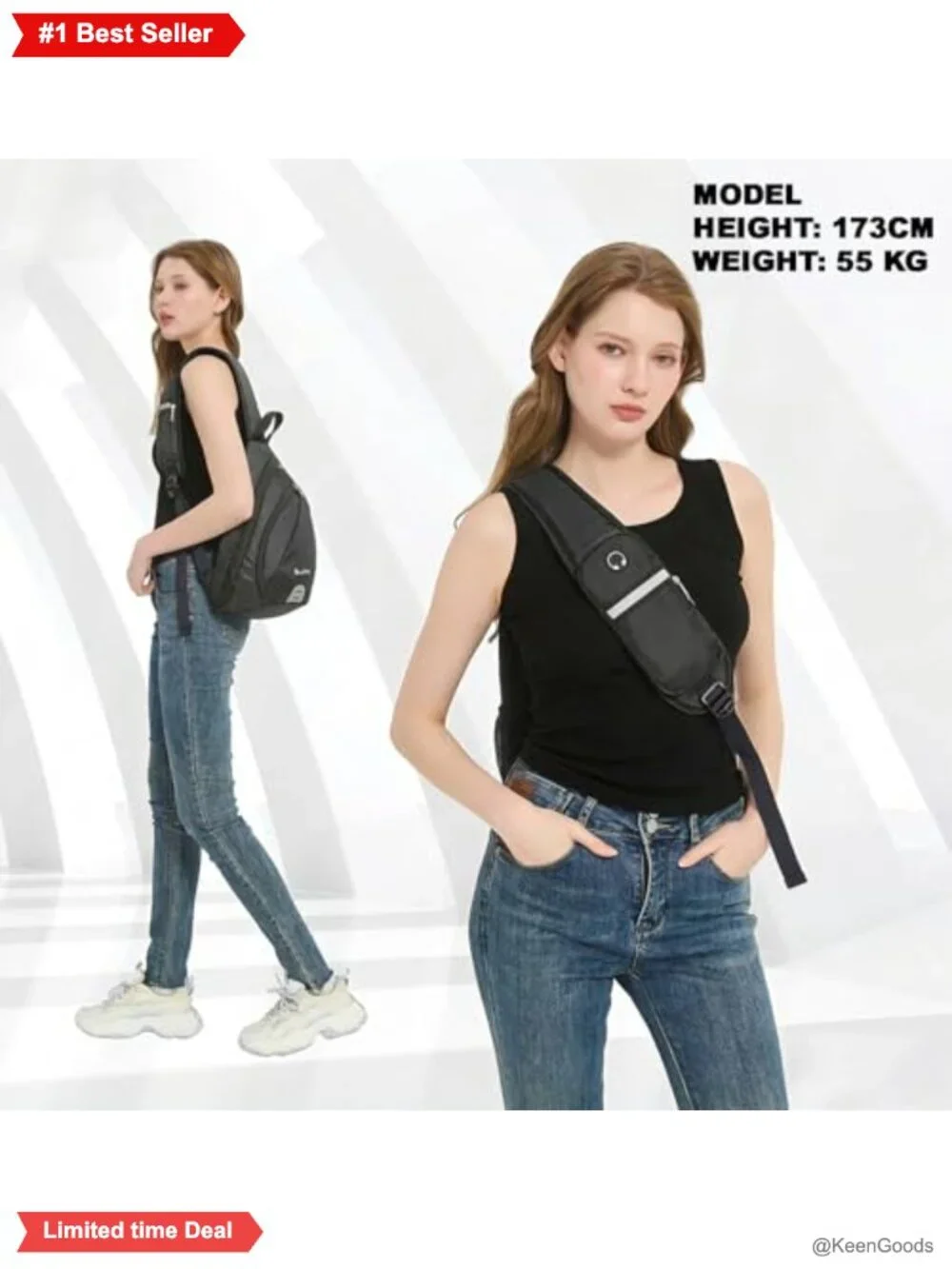 Seektop Anti Theft Crossbody Bag RFID Blocking Waterproof Nylon Sling